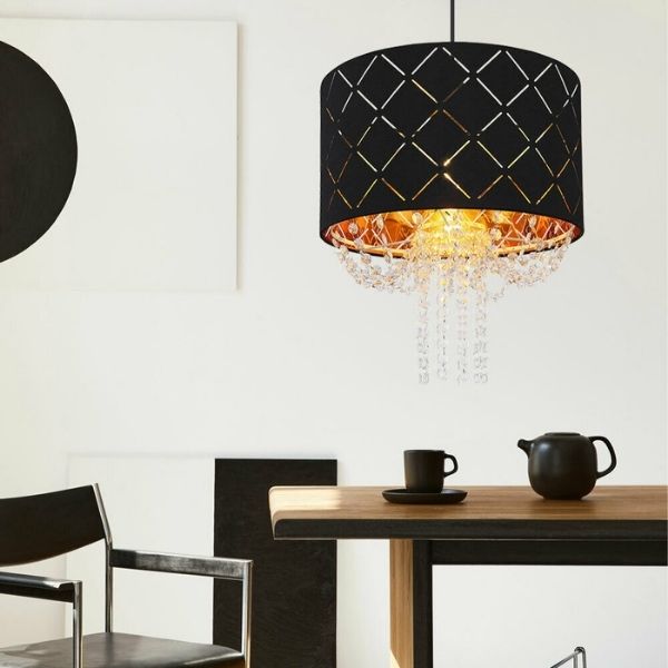 Lampe Suspendue Cristal Design
