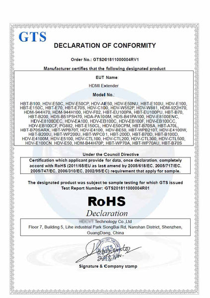 ROHS Certification