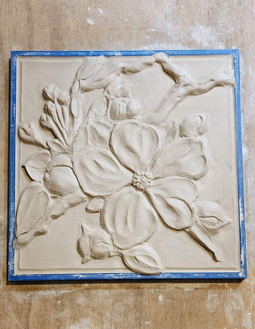 Original Bas-relief tile to be made into a plaster mold