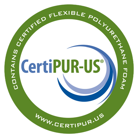 CertiPUR-US CONTAINS CERTIFIED FLEXIBLE POLYURETHANE FOAM WWW.CERTIPUR.US