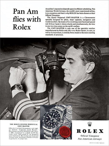 Article on Pan Am flying with a rolex watch