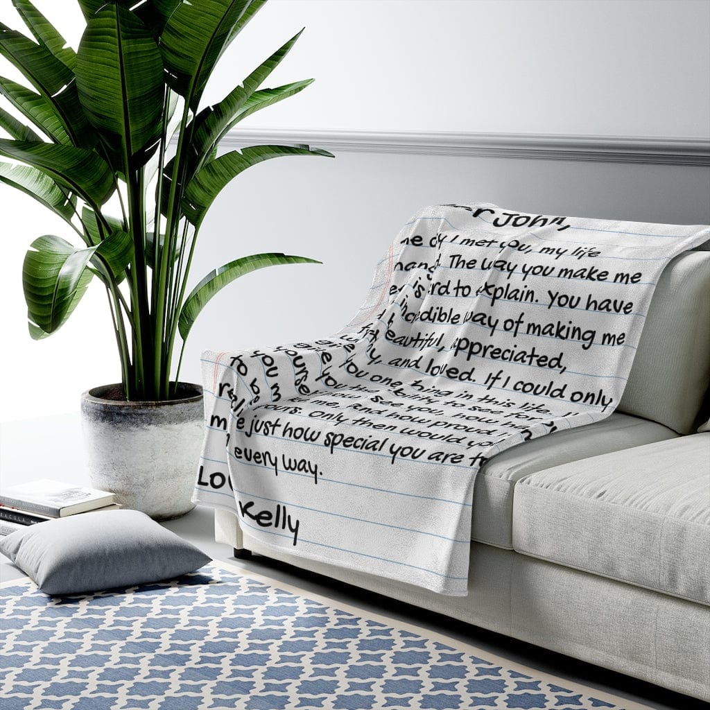 All Over Prints FOR HIM - Personalized Love Letter Inspired Comfy Blanket - SS166P