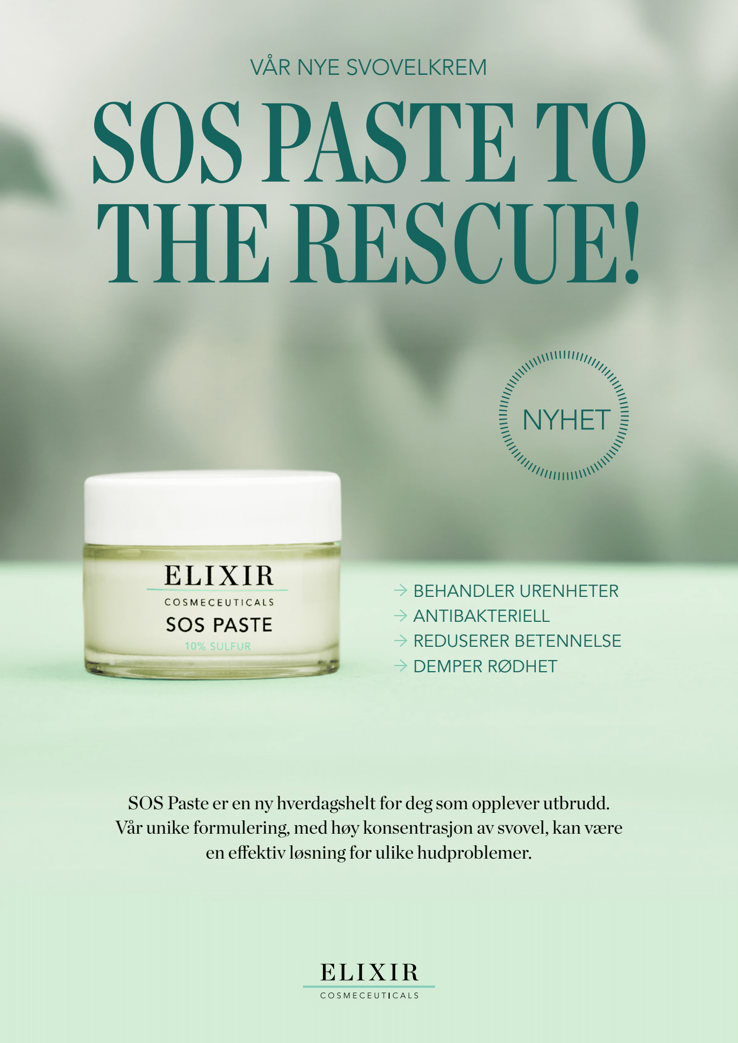 nyhet elixir - sos paste