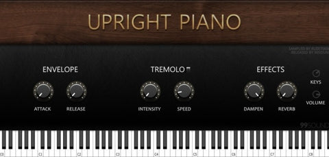 Upright piano plugin