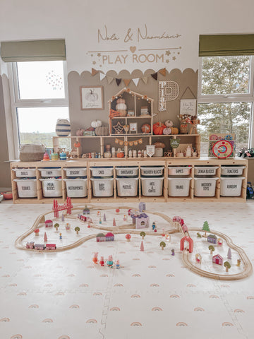 Fairy Town Train Set in a child's playroom