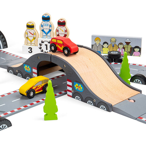 Roadway Race Day car track toy accessories