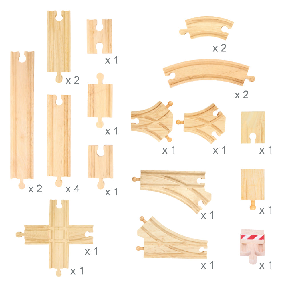 bigjigs rail wooden high level track expansion pack