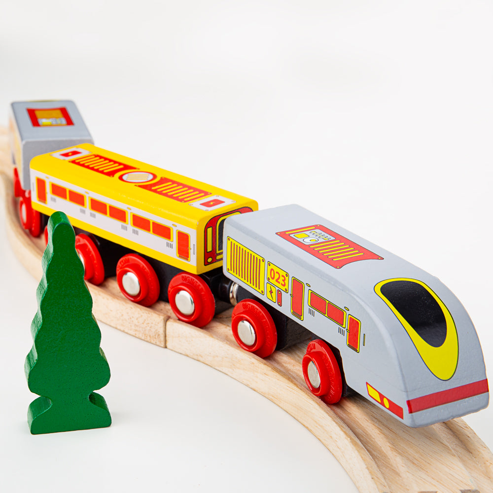 T-Rex Bursting Bridge | Wooden Train Set Accessories | Bigjigs