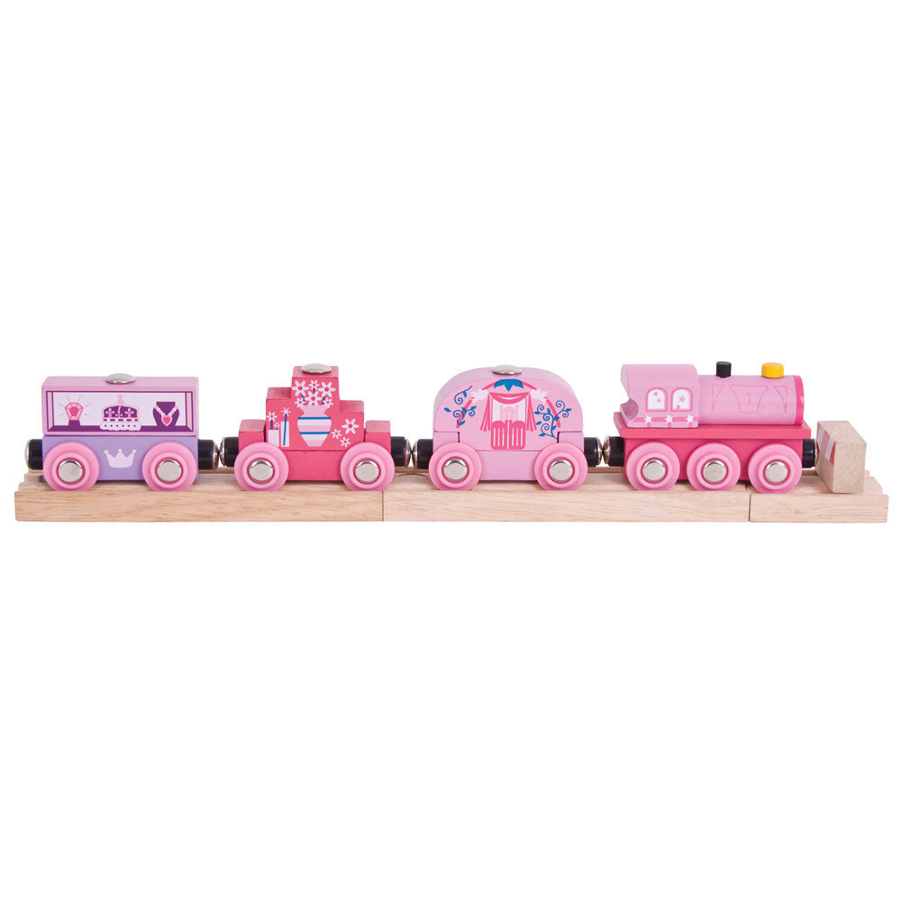 pink wooden train table