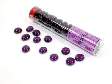 Chessex Gaming Glass Stones in Tube - Violet (40)