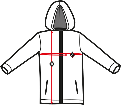 men of mayhem zipper hoody jacket size chart