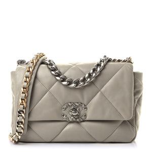 chanel 19 grey bag