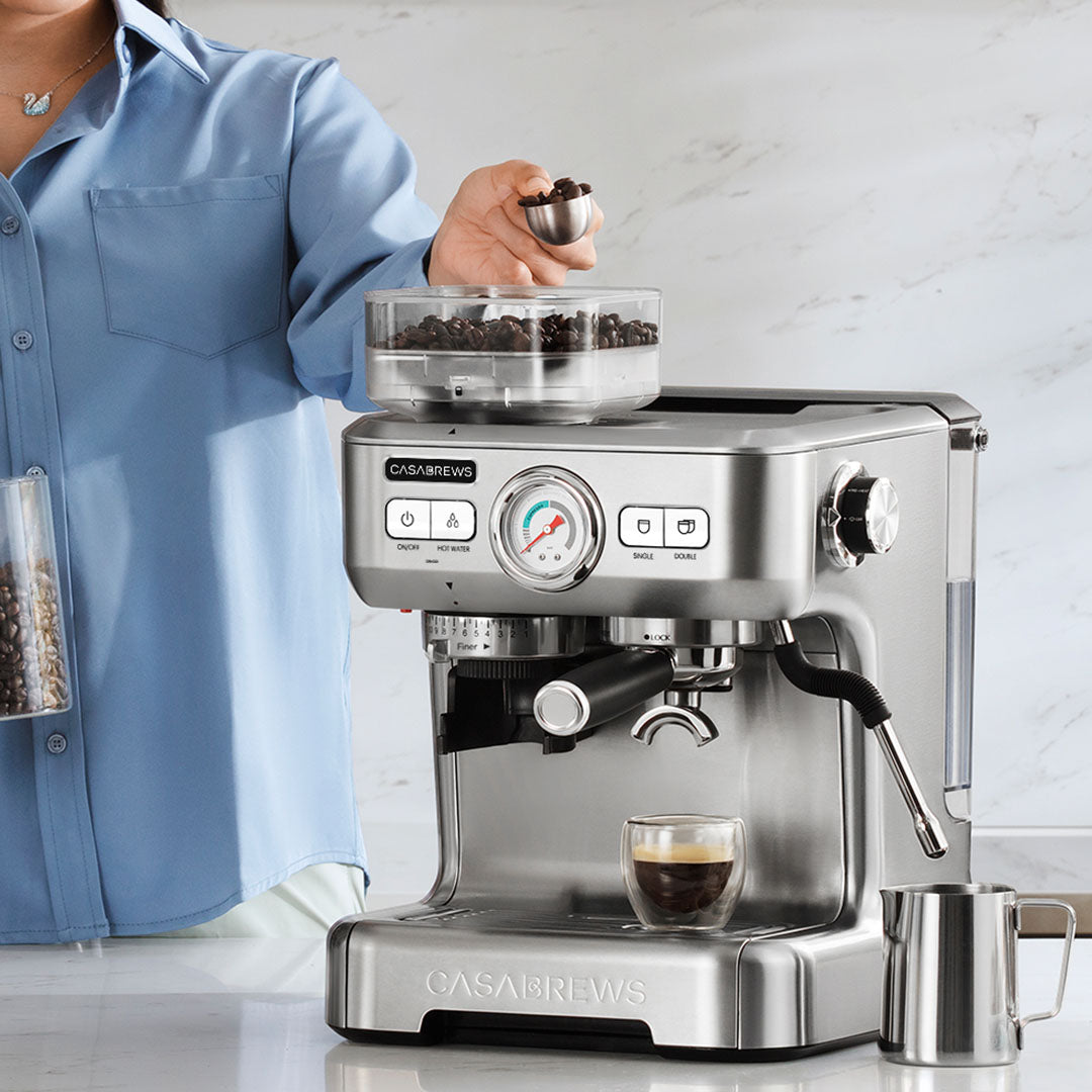 Sincreative CM5700™ 20-Bar All-in-One Espresso Machine with Grinder an