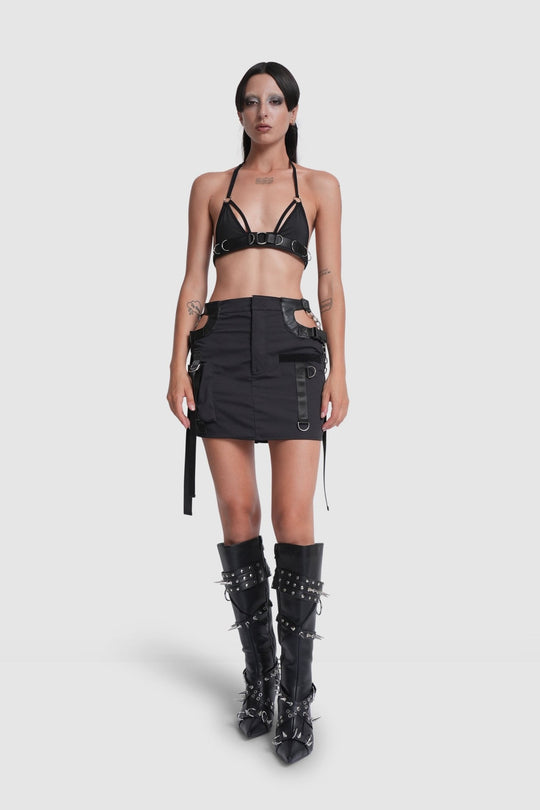 NAMILIA - snake belt mini skirt - Shop now