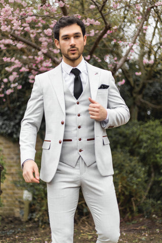 Cream Stone Graduation Suit