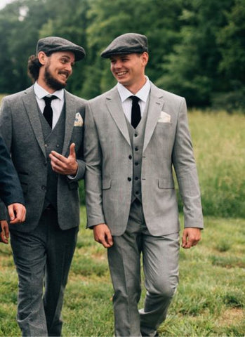 men's grey wedding suits