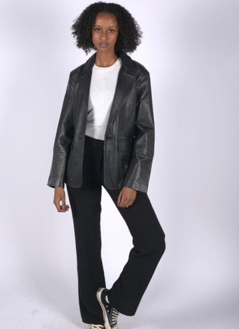 Women's Leather Blazer