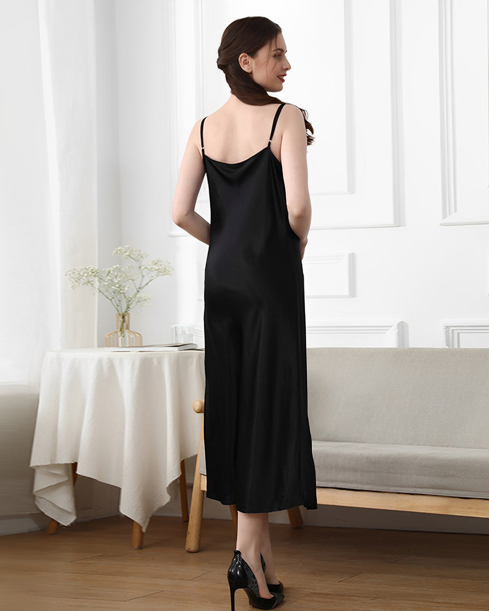 Natural Silk Nightgown/silk Sleep Dress Silk Pajamas/sling Silk