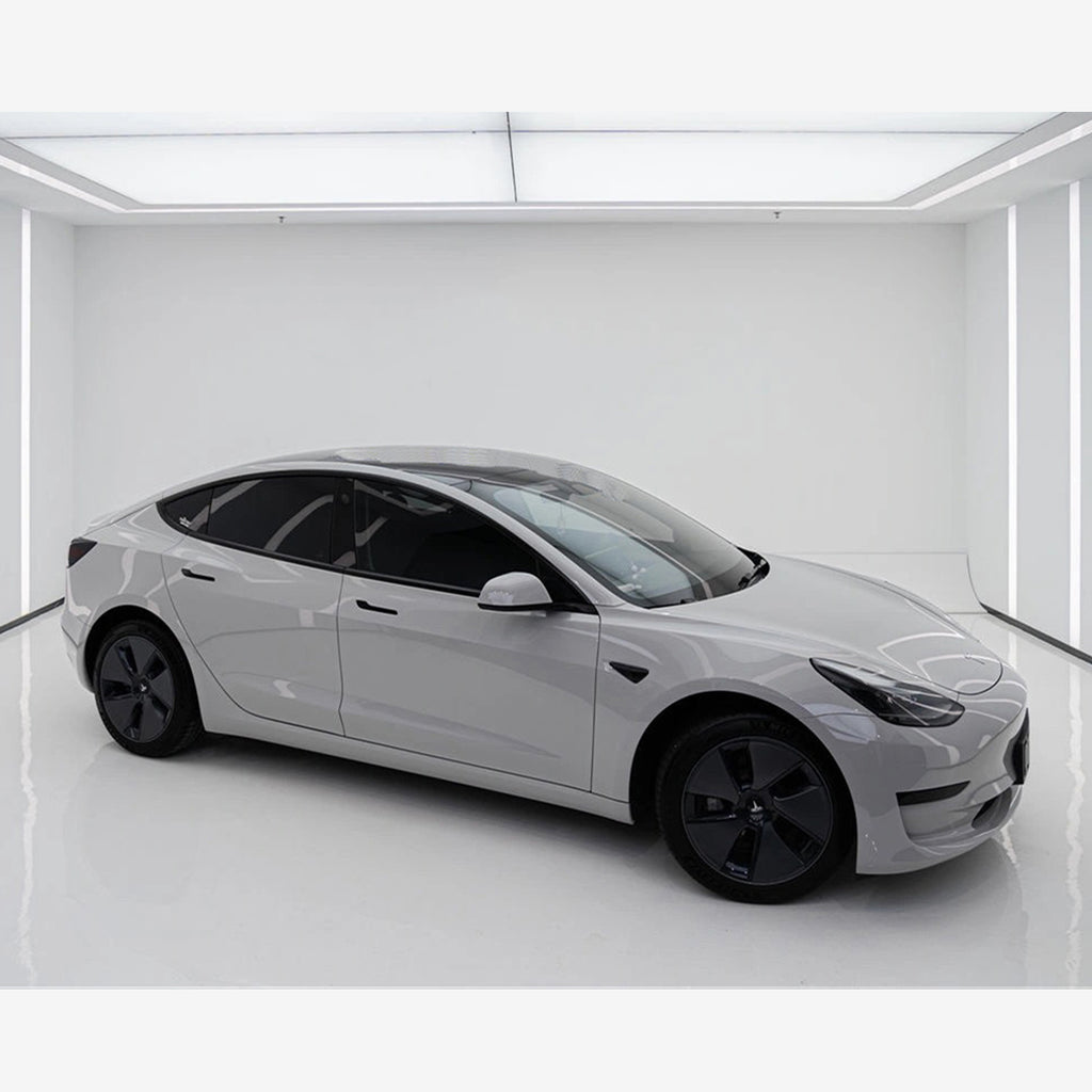 Tesla Model 3 Gloss Volcanic Gray Vinyl Wrap