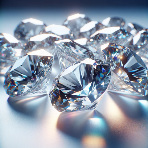 Lab grown diamonds, all formed in an exact scientific process, with each diamond being exactly the same