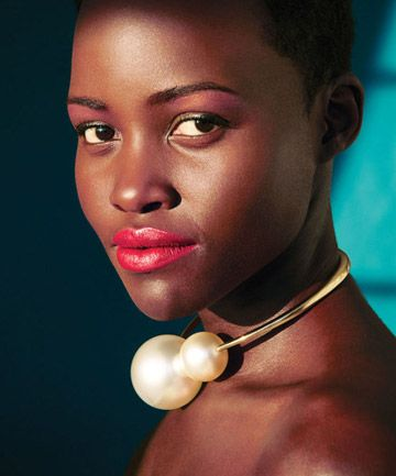 Lupita Nyong'o wearing a bold necklace