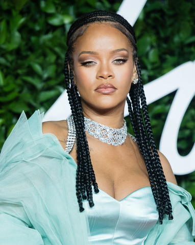 Rihanna wearing a choker style necklace