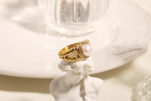 A stunning ring made from an heirloom pearl