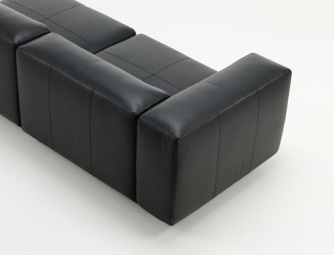 vitra soft modular sofa leather black