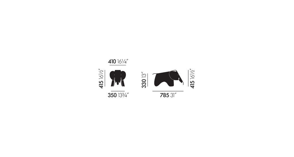 Eames Elephant dimensions