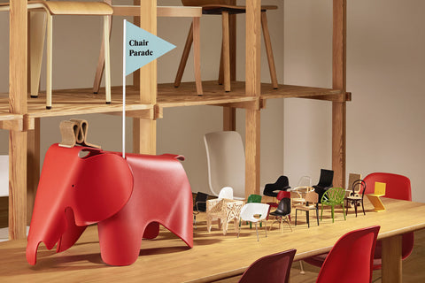 Vitra Miniature series display collection christmas chair parade