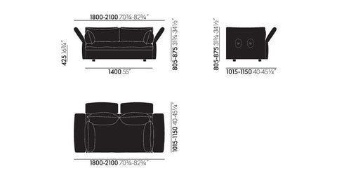 Vitra Mariposa Dimensions