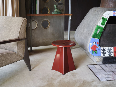 tabouret metallique Japanese Red