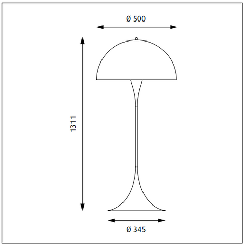 Panthella Floor Lamp dimensions