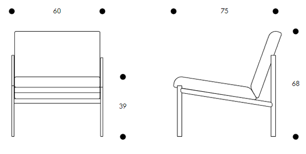 Kiki Lounge Artek Dimensions