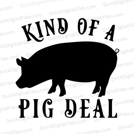 kind of a pig deal silhouette vector