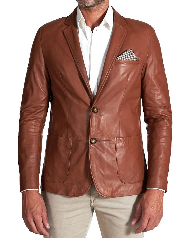 leather sports blazer