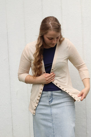 Sophia Cardigan in Beige