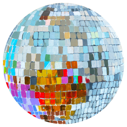 Life of the Party Print Disco Ball Painting Paper Art Print