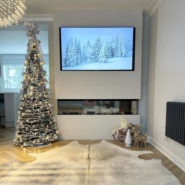 One of our festive fireplaces featuring the Ezee Glow Celestial Built-In Electric Fire.
