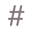 Social Media Hashtag icon