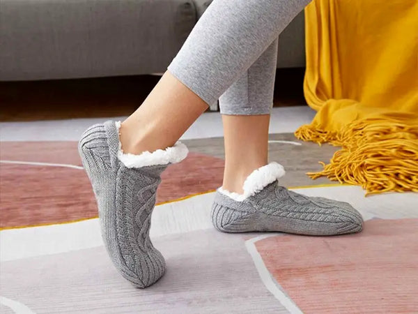 Non-slip Thermal Socks Gray