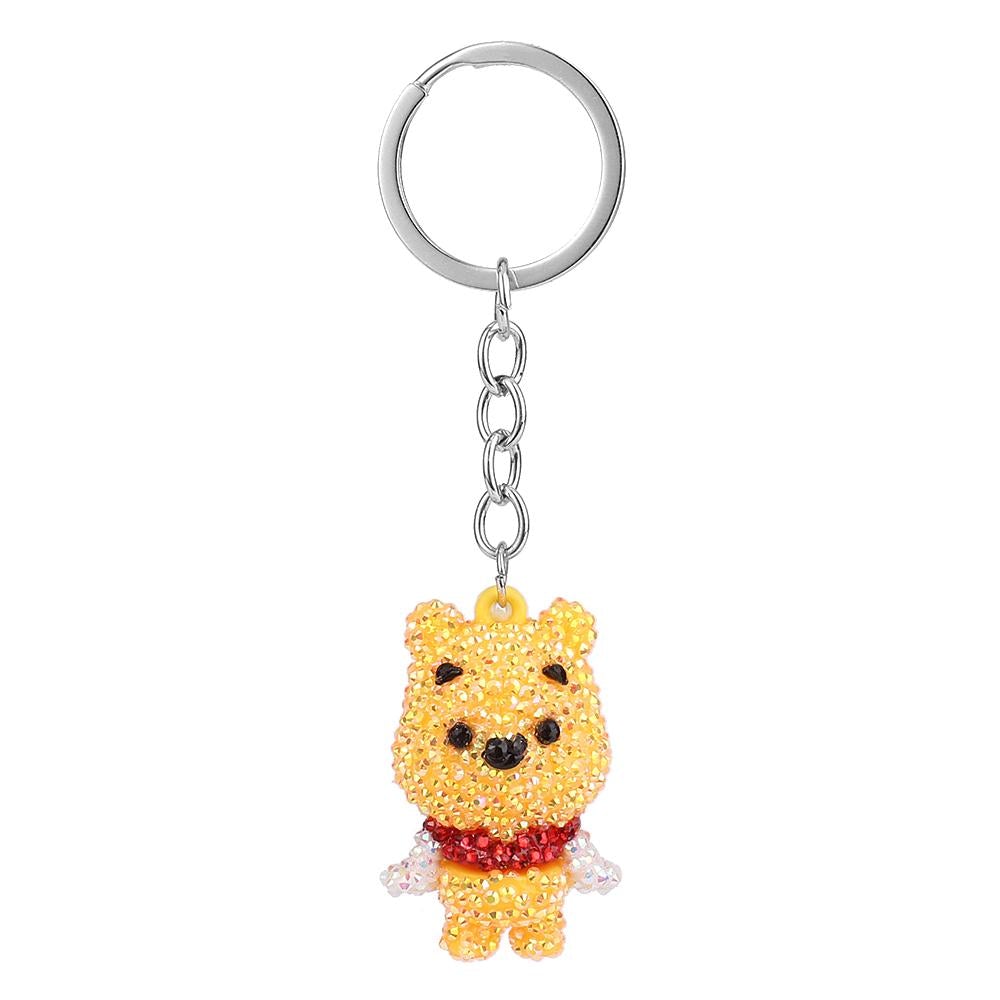 DIY  Keychain-Winnie the Pooh - Crystal Rhinestone（No glue）