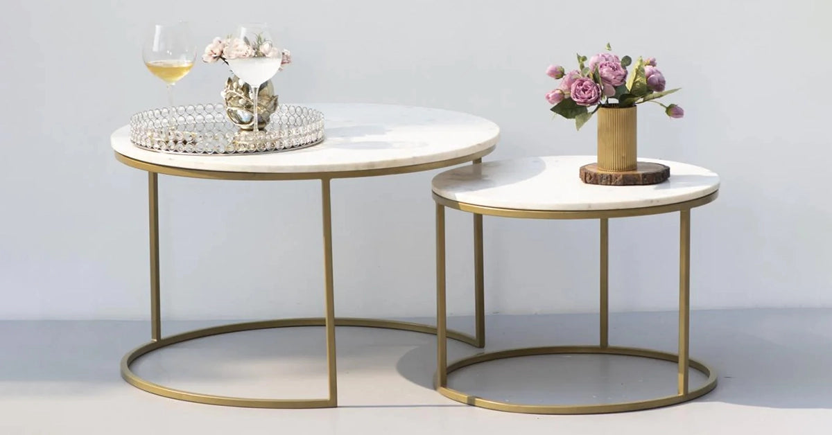 Marble and Gold Coffee Table