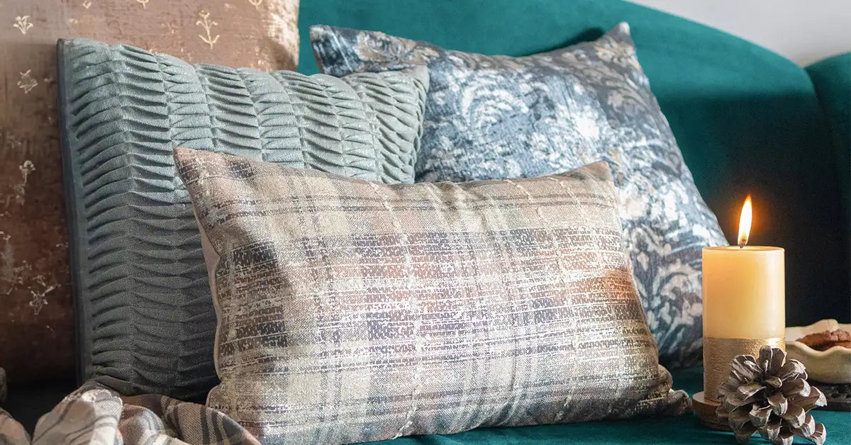 Plaid Throw Pillows for winter decorations