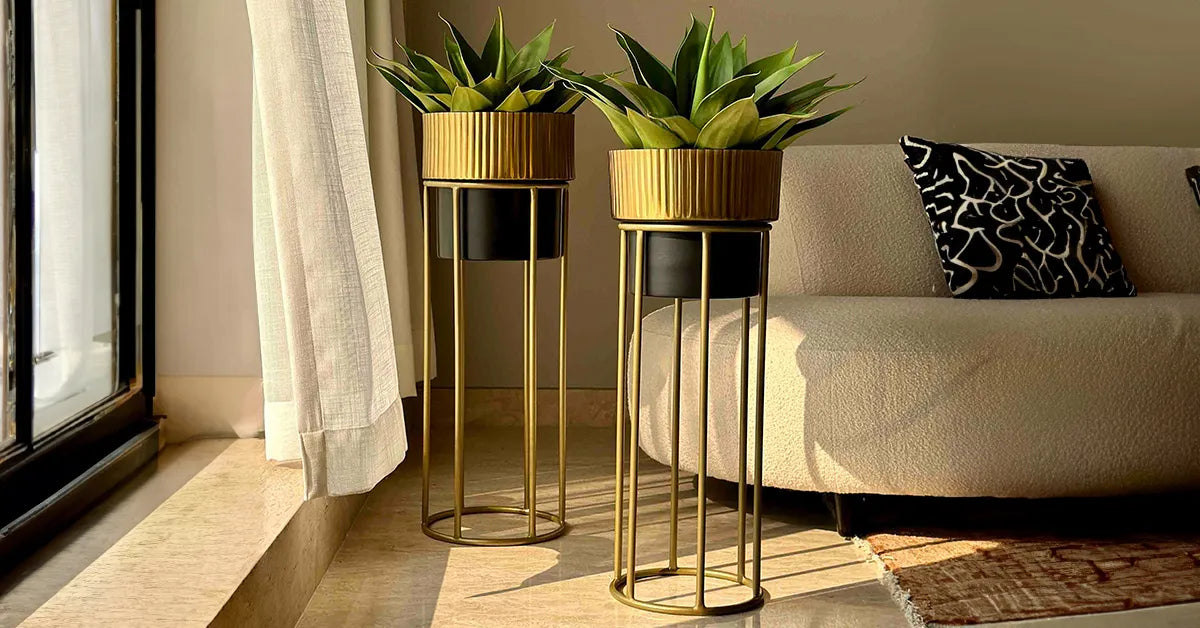 decorative planter with stand
