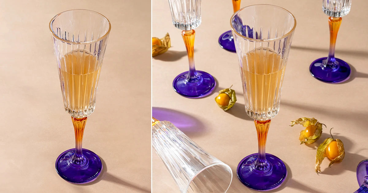 Bhel Puri in Colorful Champagne Flute Glass