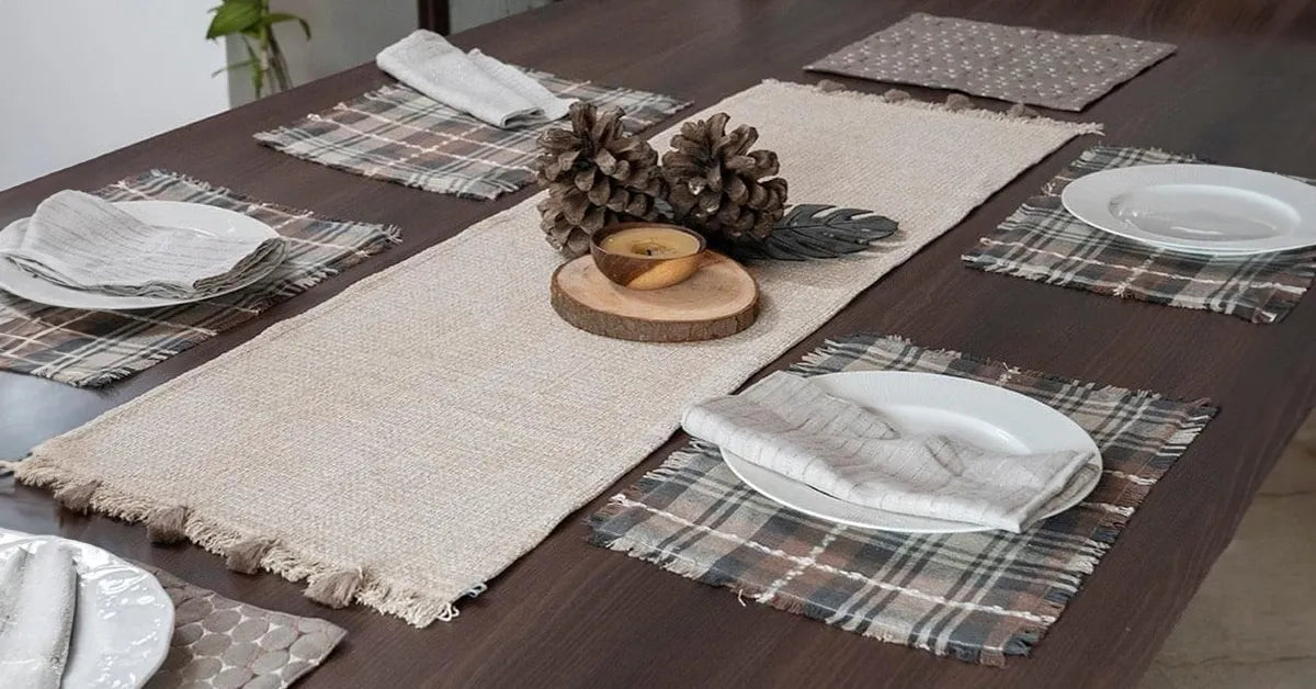 Mocha Checkered Table Mats