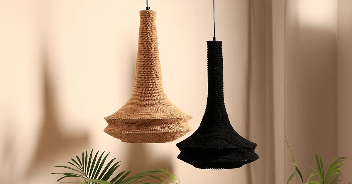 Earth Hand Woven Pendant Light