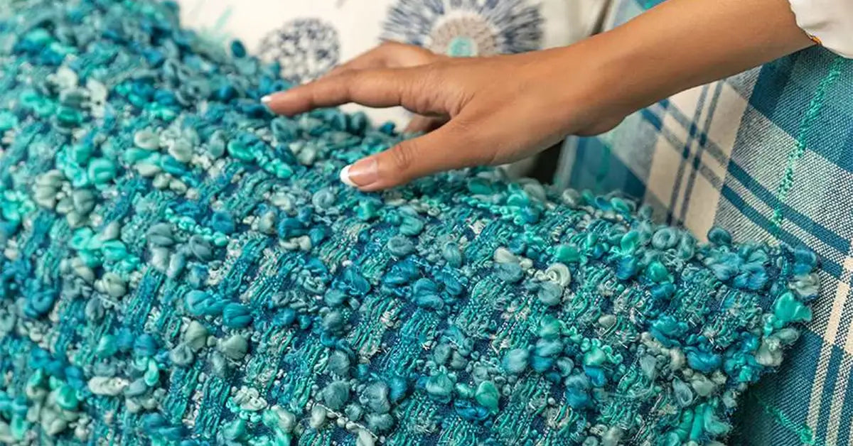 Cerulean Hoop Rectangular Cushion Covers