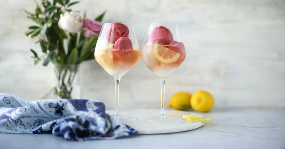 Ice Cream Floats in Wine Glasses